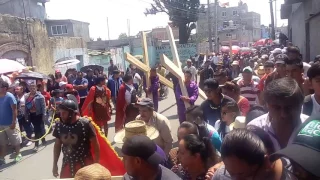 Representación de pasión y muerte de jesus... San Lorenzo tepaltitlan 2017