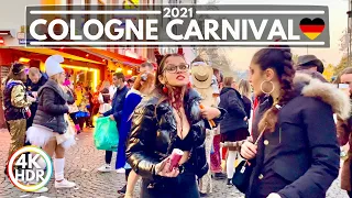 🇩🇪 KÖLN / COLOGNE Carnival Chaos in Germany 2021 - 4K HDR Walking Tour