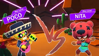 POCO vs NITA | 1v1 Savaşçı Karşılaştırmaları | Brawl Stars