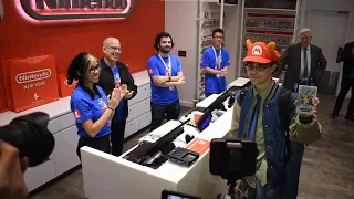 Doug Bowser Sells the First Three Copies of Super Mario Bros. Wonder at Nintendo NY