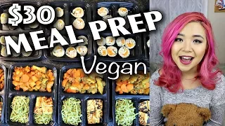 VEGAN MEAL PREP FOR $30 (KOREAN FOOD EDITION!!!) // meal prep for the week