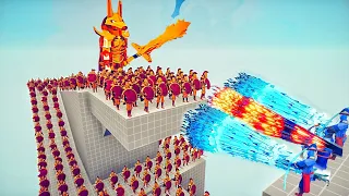 100x SPARTANS ARMY + GIANT ANUBIS vs 3x EVERY GOD - Totally Accurate Battle Simulator TABS