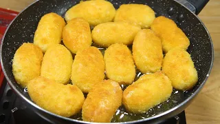 Deep fried mashed potatoes - Delicious potato recipe, just 3 potatoes - 10 minute potato dish