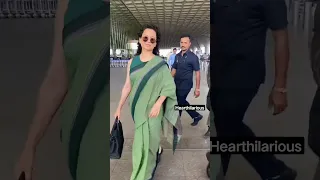 Kangana Ranaut at Airport 😃 #shorts #kanganaranaut #viralshorts