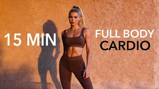 15 MIN FULL BODY CARDIO - burn lots of calories / No Equipment I Pamela Reif