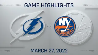 NHL Highlights | Lightning vs. Islanders - Mar 27, 2022