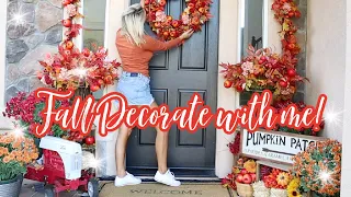 FALL PORCH DECORATE WITH ME // FALL APPLE HARVEST