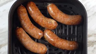 Perfect juicy Air Fryer Brats every time by following this easy recipe.
