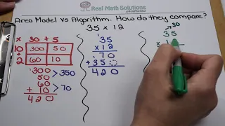 #ThereItIsThursday 2/28/19 Multiplication Area Model vs Algorithm