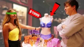 Buying EVERYTHING My Girlfriend Touches Blindfolded - Challenge