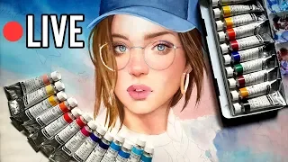 【LIVE Stream】Watercolor vs Gouache Portrait - now in actual HD quality ;)