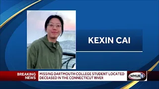 Missing Dartmouth College grad student found dead in Connecticut River