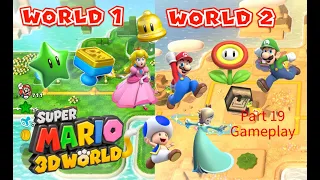 Super Mario 3D World Part 19 Gameplay (World 1 And 2 100% Complete/All 5 Characters)