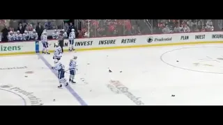 New Jersey Devils Fans Trash The Ice As Leafs Exit