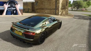 Forza Horizon 4 Audi R8 V10 (steering wheel logitech g27) Gameplay