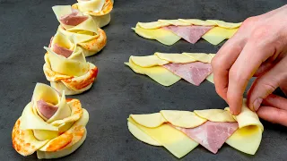 Ingenious appetizer from 3 ingredients! Puff pastry is my salvation