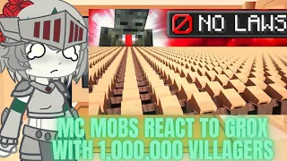 MC Mobs React to Grox with 1,000,000 Villagers|@GroxMC|