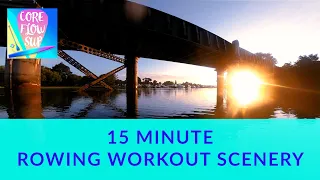15 Minute Indoor Rowing Workout Scenery Front POV Upper River Hamble Sunrise