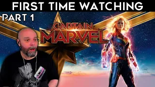 DC fans  First Time Watching Marvel- Captain Marvel - Movie Reaction -Part 1/2