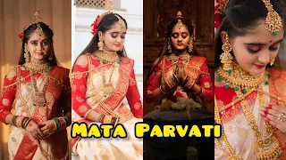 BTS My Lifes Most Beautiful Mata Parvati Look Creation | Mahashivratri Special | Bindass Kavya Vlog