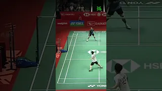 The best rally! (42 shots) A. S. Ginting vs. Loh Kean Yew | Indonesia Masters 2024 QF #shorts