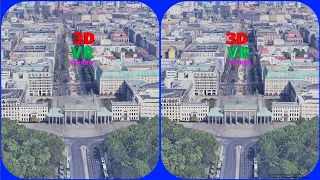 Germany Berlin, Brandenburg Gate 3D VR Stereogram Magic eye, 3D SBS, Google Earth, 독일 매직아이