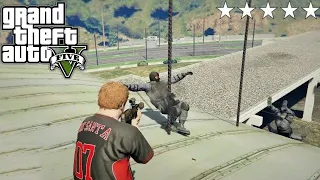 GTA 5 - Jimmy's FIVE STAR COP BATTLE At The JETTY (GTA V Funny Moments)