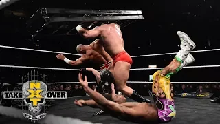 Lars Sullivan wipes out an entire ring full of Superstars: NXT TakeOver: New Orleans (WWE Network)
