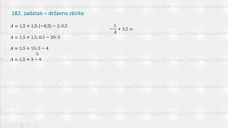 Pripreme za završni ispit iz matematike 2020 - zadatak 182 | Math Helper