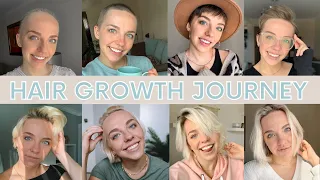 FULL hair growth timeline from bald to a bob! (With pictures!) | Life After Cancer