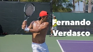 Fernando Verdasco Training at the Miami Open 2015