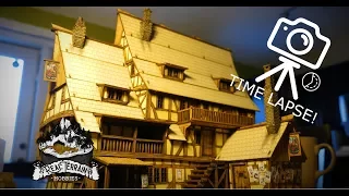 **Time Lapse Build**  EPIC Model MEDIEVAL FANTASY TAVERN!  "The Stoic Arms Inn"