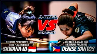 BABAENG TIRADOR NG PINAS, DENISE SANTOS VS SILVIANA LU | 9-BALL TOURNAMENT - PHI VS INDO