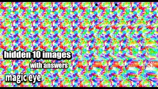 10 stereogram with answers, magic eye, hidden images