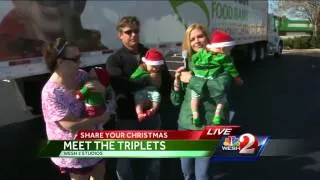 Martha Sugalski's triplets make appearance at Share Your Christmas