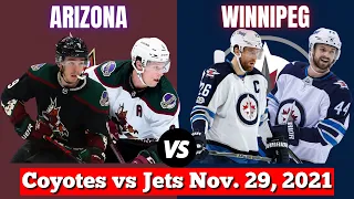 Arizona Coyotes vs Winnipeg Jets | Live NHL Play by Play & Chat