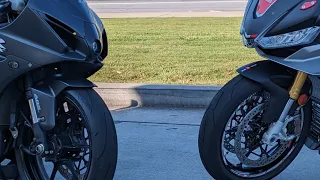 2022 Aprilia rsv4 1100 vs 2022 Suzuki GSX-R 1000 vs 2018 Suzuki Hayabusa