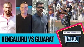 IPL 2024 - GT vs RCB | Timeout LIVE | Sudharsan, Shahrukh lead Gujarat past 200