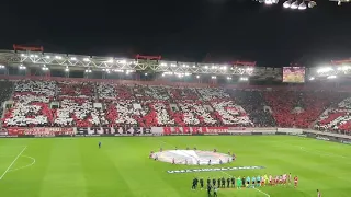 Olympiacos Tifo europa league spectacular atmosphere