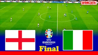 ENGLAND vs ITALY - UEFA EURO 2024 FINAL | Full Match All Goals | PES Gameplay PC