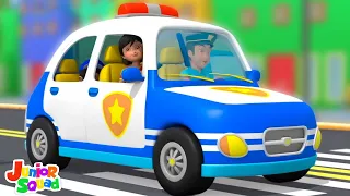 Колеса на поліцейській машині Пісня Для дітей і транспортний засіб відео