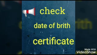My bate of birth certificate check and download
