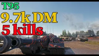 World of Tanks T95 - 9.7k damage 5 kills - Replays 60 fps