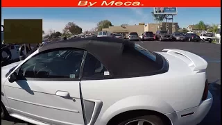 How to Install New Convertible Top, Headliner, Rear Window in a Mustang  part 3-3 .