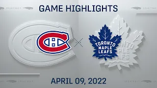 NHL Highlights | Maple Leafs vs. Canadiens - Apr. 9, 2022