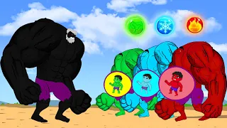 Evolution Of Hulk PREGNANT : DARK vs ICE, FIRE And EARTH | Animation Skill