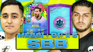 FIFA 21: OH NO! ☠☠ | MESSI 99 SUMMER STARS + 5x 91+ PACK SQUAD BUILDER BATTLE VS SERKAN ISAK!! 😱🔥