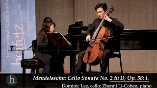 Heifetz On Tour: Mendelssohn: Cello Sonata No. 2 in D, Op. 58: I | Dominic Lee & Zhenni Li