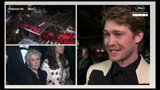 Joe Alwyn, Claire Denis, Margaret Qualley at Cannes Film Festival for Stars at Noon premiere
