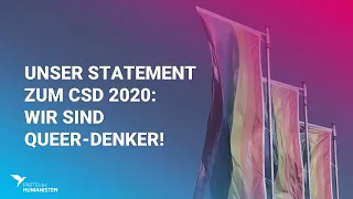 Wir sind Queer-Denker – Statement der Partei der Humanisten Sachsen zum CSD 2020